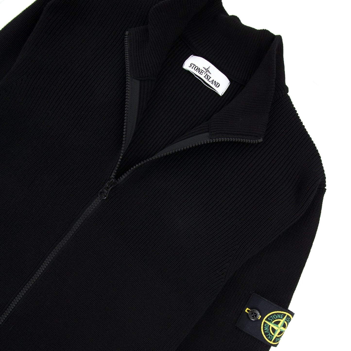 Stone Island 551d8 Knitted Cardigan Black V0029