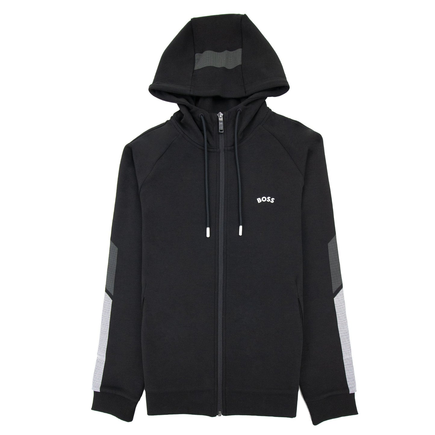 Hugo Boss Saggy 2 Curved Logo Hoody Black