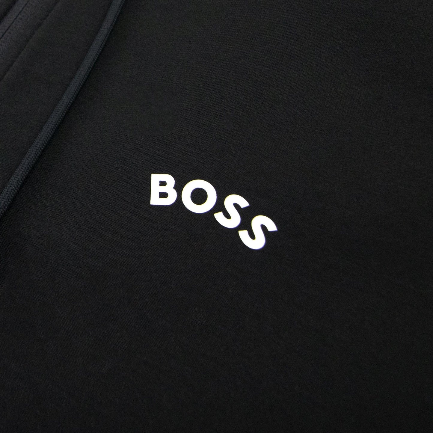Hugo Boss Saggy 2 Curved Logo Hoody Black