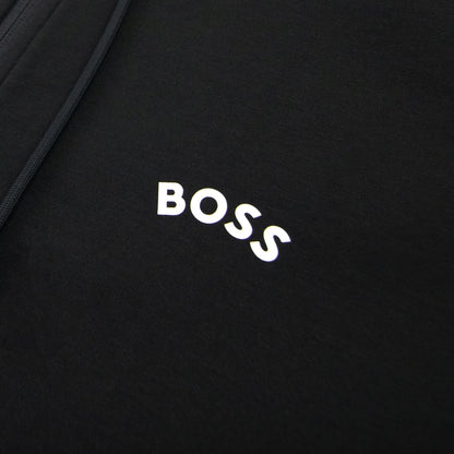 Hugo Boss Saggy 2 Curved Logo Hoody Black