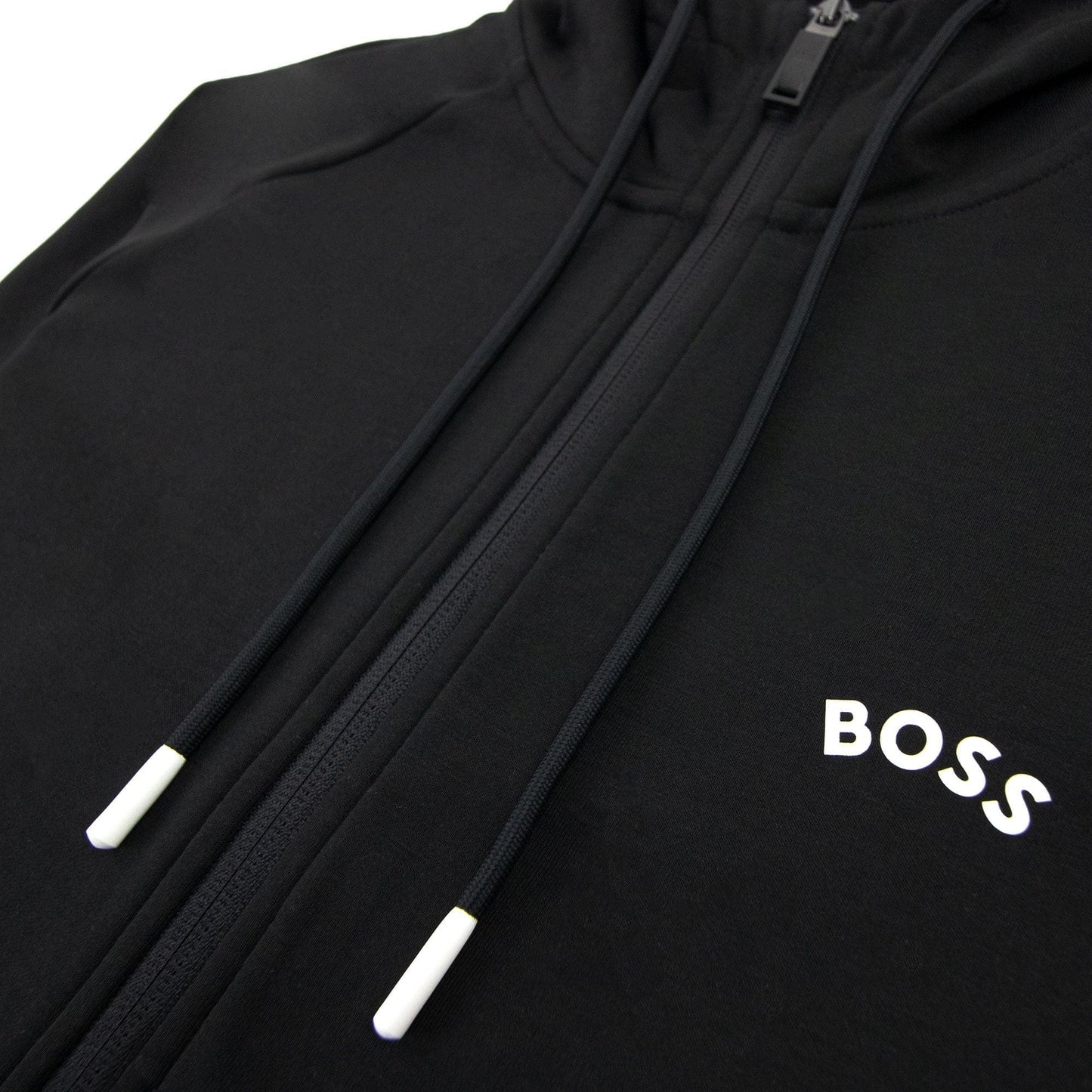 Hugo Boss Saggy 2 Curved Logo Hoody Black