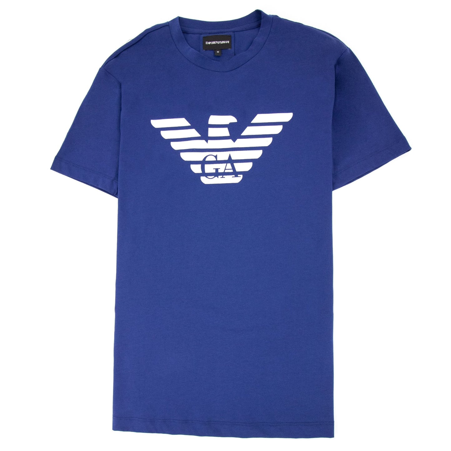 Emporio Armani Pima-jersey T-shirt With Logo Elec Blue