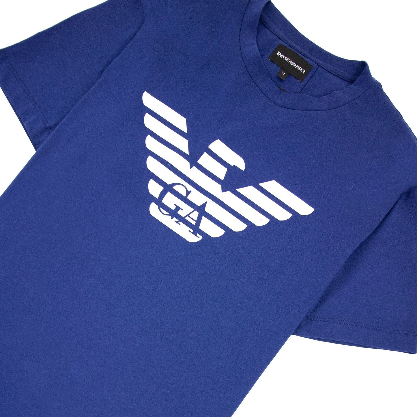 Emporio Armani Pima-jersey T-shirt With Logo Elec Blue