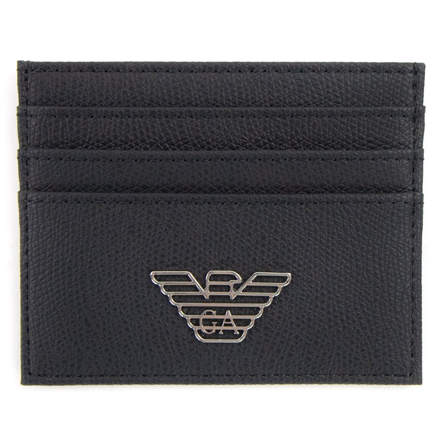 Emporio Armani Card Holder With Eagle Plaque Black