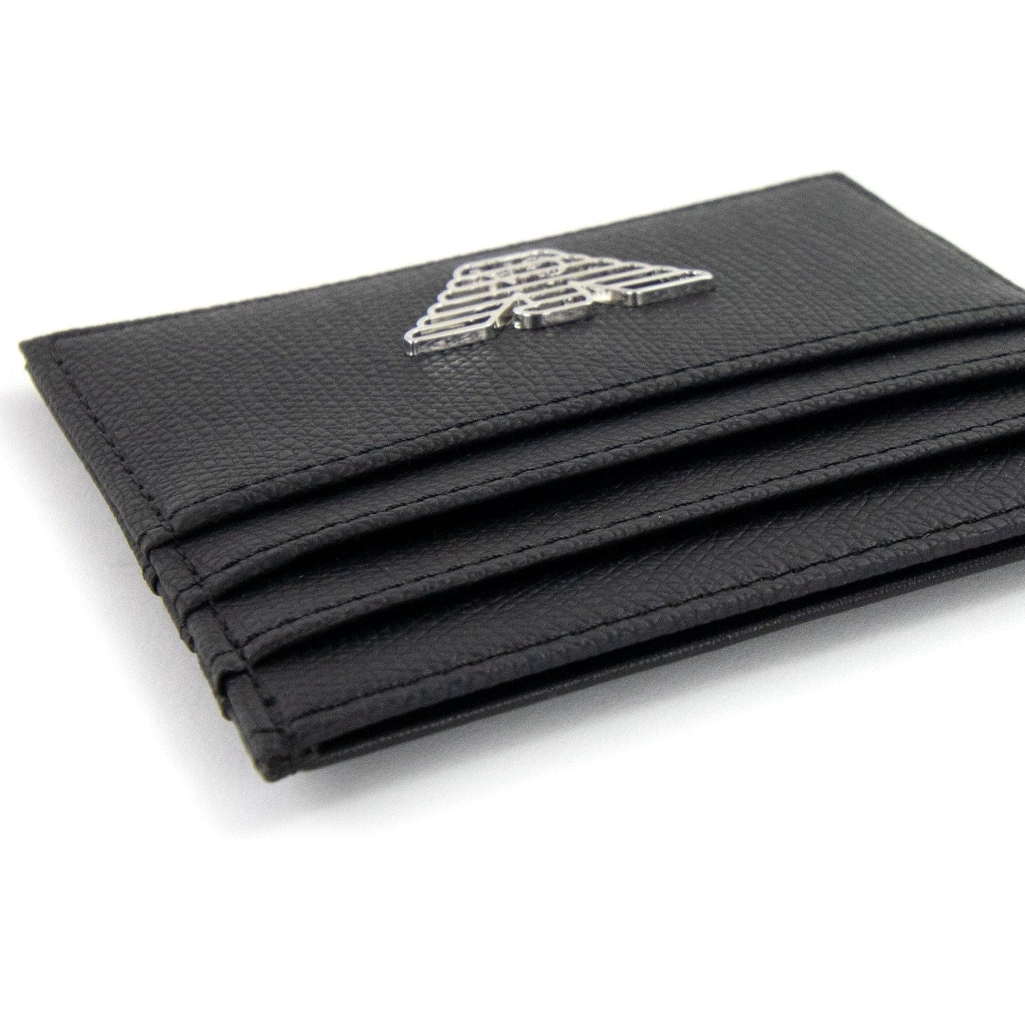 Emporio Armani Card Holder With Eagle Plaque Black