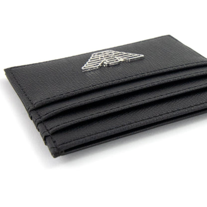 Emporio Armani Card Holder With Eagle Plaque Black