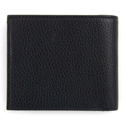 Emporio Armani Tumbled Leather Wallet With Coin Purse Black