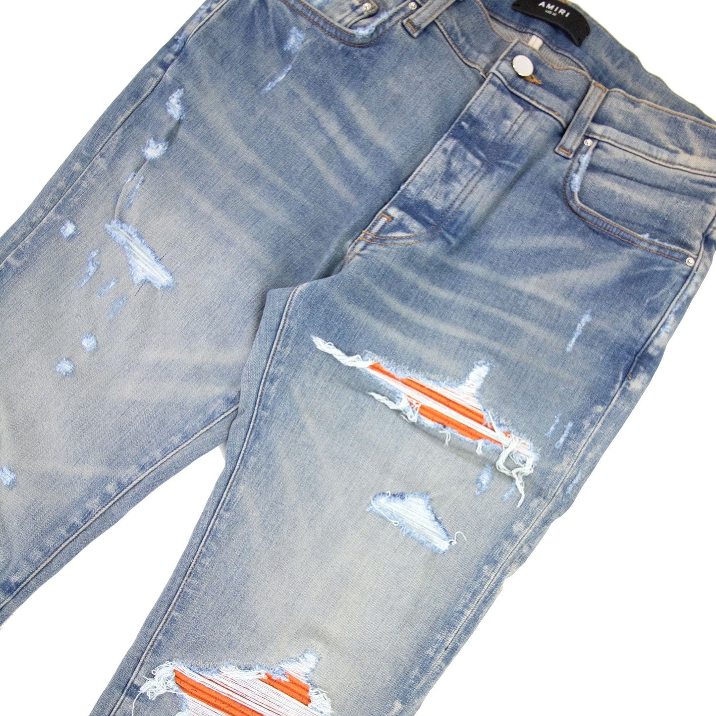 Amiri Mx1 Cracked Paint Jean Denim