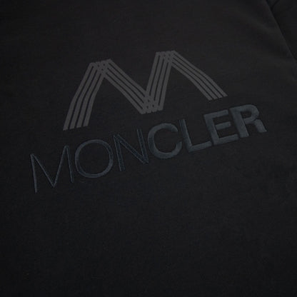 Moncler Tricolour Accent Zip-up Hoodie Black