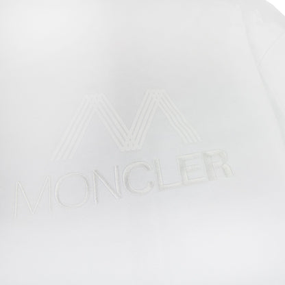 Moncler Tricolour Accent Zip-up Hoodie White
