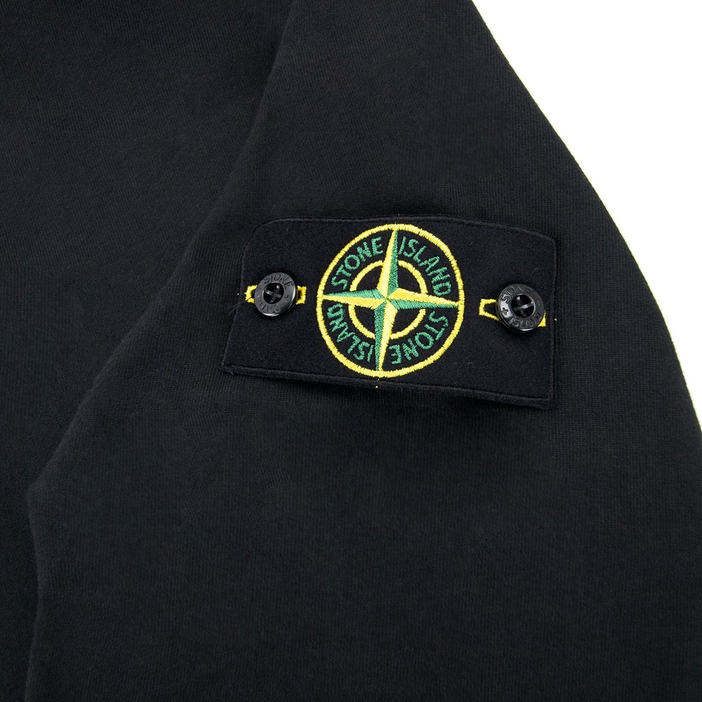 Stone Island Stone Island Garment Dyed Heavy Cotton Sweater Black V0029