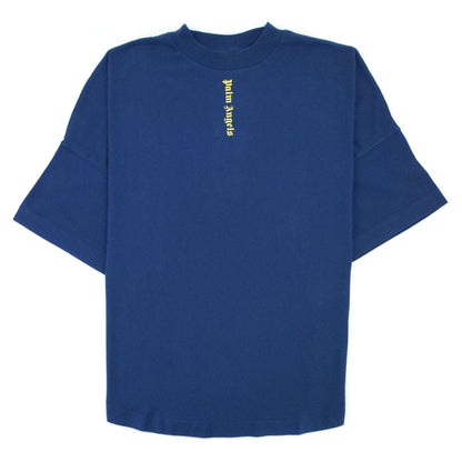 Palm Angels Ns Logo Over T Shirt Blue/yellow