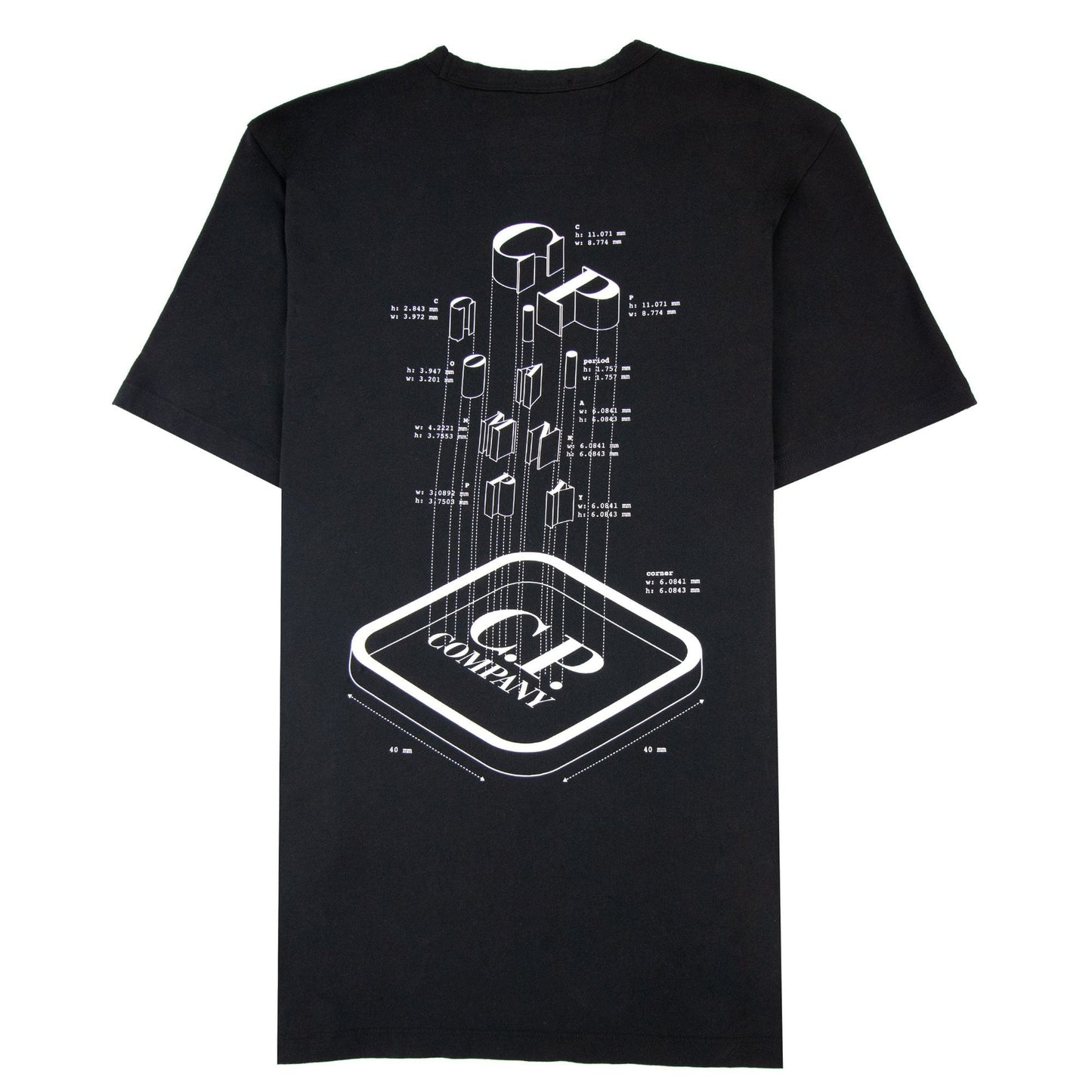 Cp Company S192a Metropolis Series 30/1 Jersey Graphic T-shirt Black 999