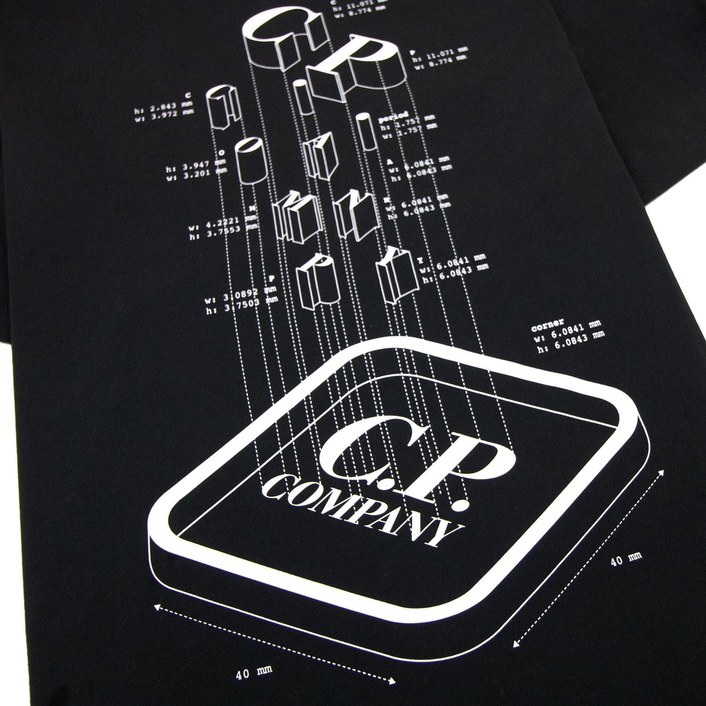Cp Company S192a Metropolis Series 30/1 Jersey Graphic T-shirt Black 999