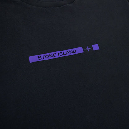 Stone Island 2ns82 Cotton Jersey Micro Graphics One Print_gar Black V0029