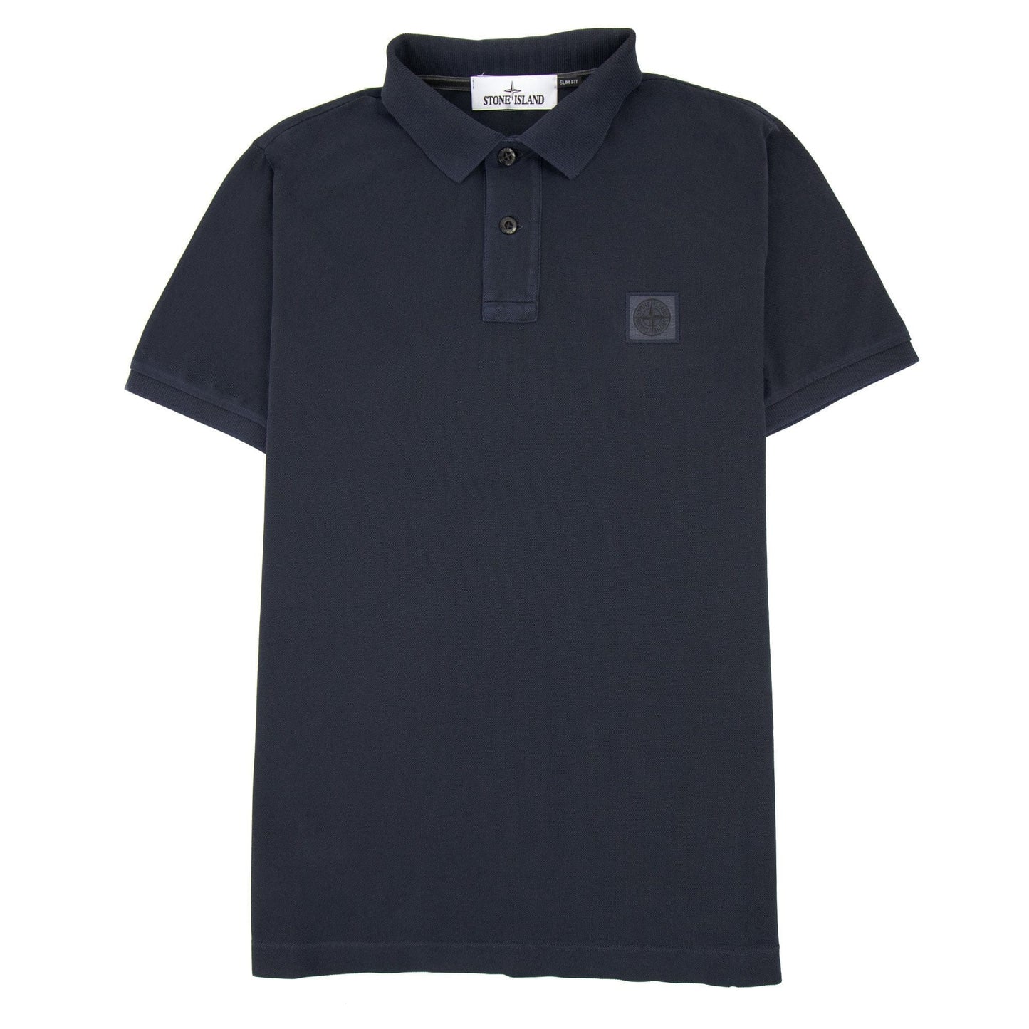 Stone Island Slim Fit Patch Polo Navy Blue V0024