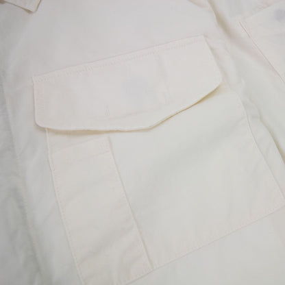 Cp Company Sh079a Emerized Gabardine Utility Shirt White 103
