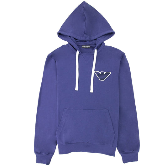 Emporio Armani Eagle Logo Hooded Sweater Blue