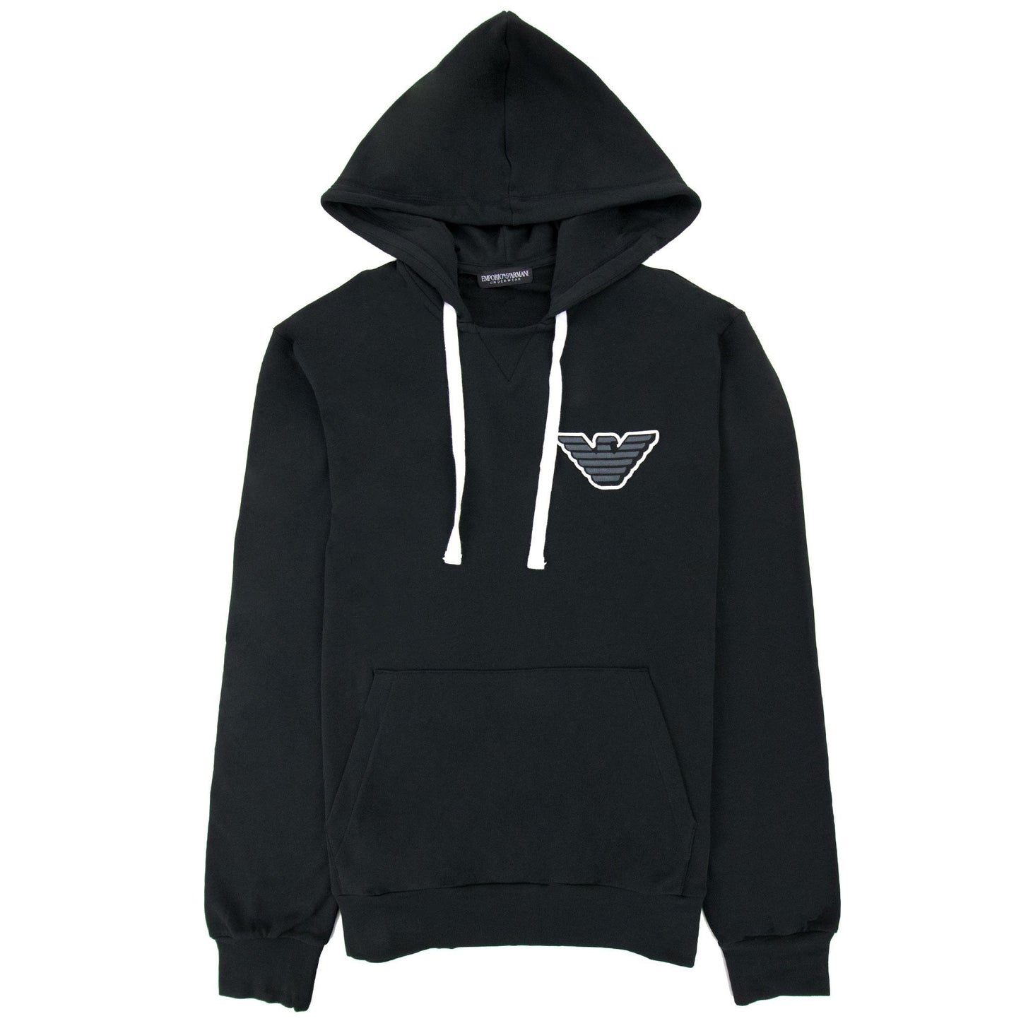 Emporio Armani Eagle Logo Hooded Sweater Black
