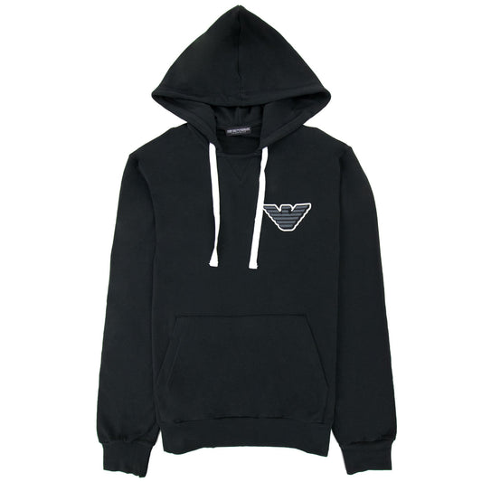 Emporio Armani Eagle Logo Hooded Sweater Black