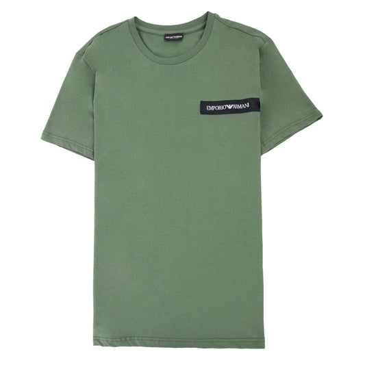 Emporio Armani Emporio Armani Crew Neck Logo T Shirt Khaki