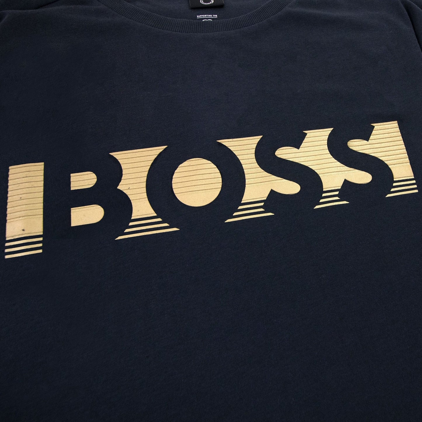 Hugo Boss Tee 1 Colour Block Logo T Shirt Dark Navy 402