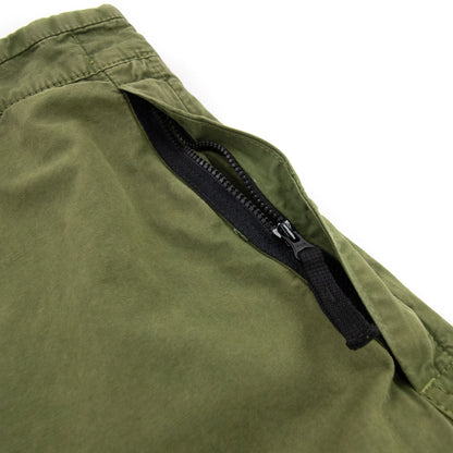 Stone Island L11wa Garment Dyed Canvas Shorts Olive V0158