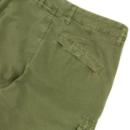 Stone Island L11wa Garment Dyed Canvas Shorts Olive V0158