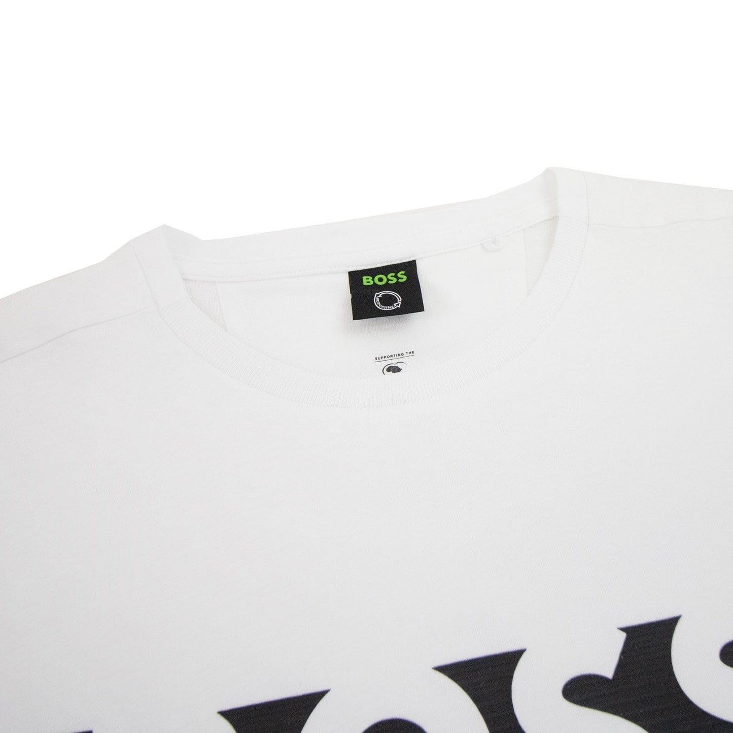 Hugo Boss Tee 1 Colour Block Logo T Shirt White 100