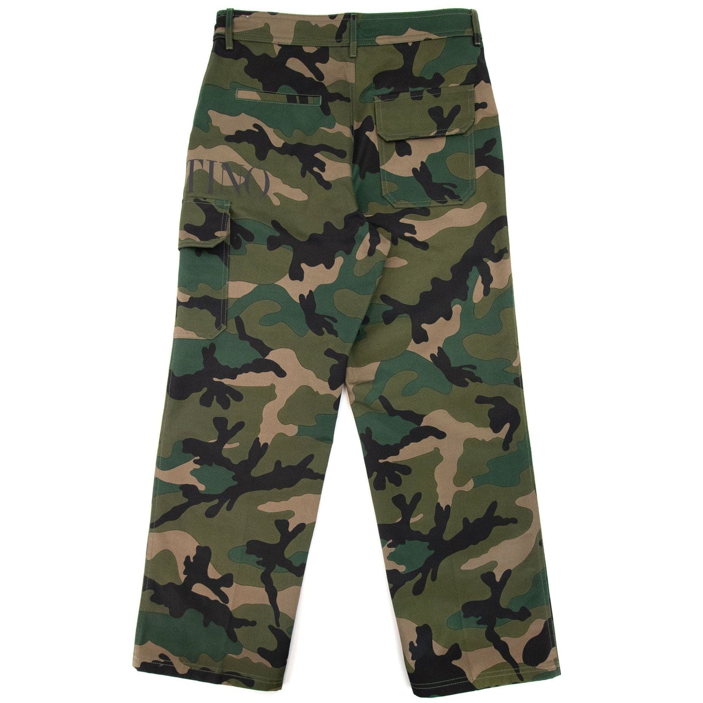 Valentino Cotton Trousers With Camouflage Print Camo