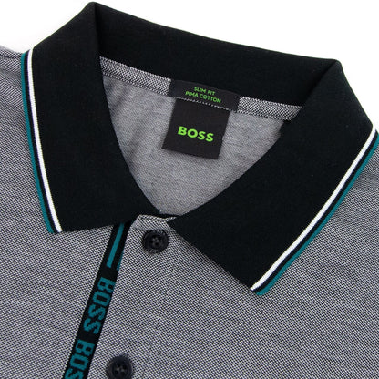 Hugo Boss Paule 4 Slim Fit Branded Placket Polo Grey 002