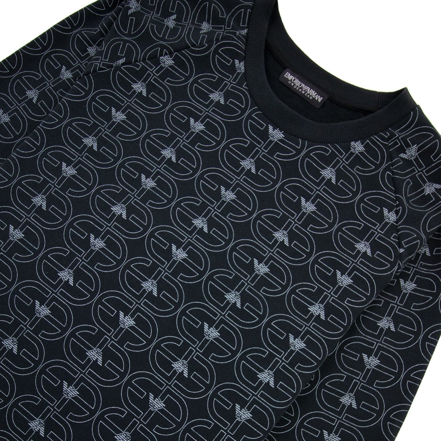 Emporio Armani Logo Lounge Wear Sweatshirt Black