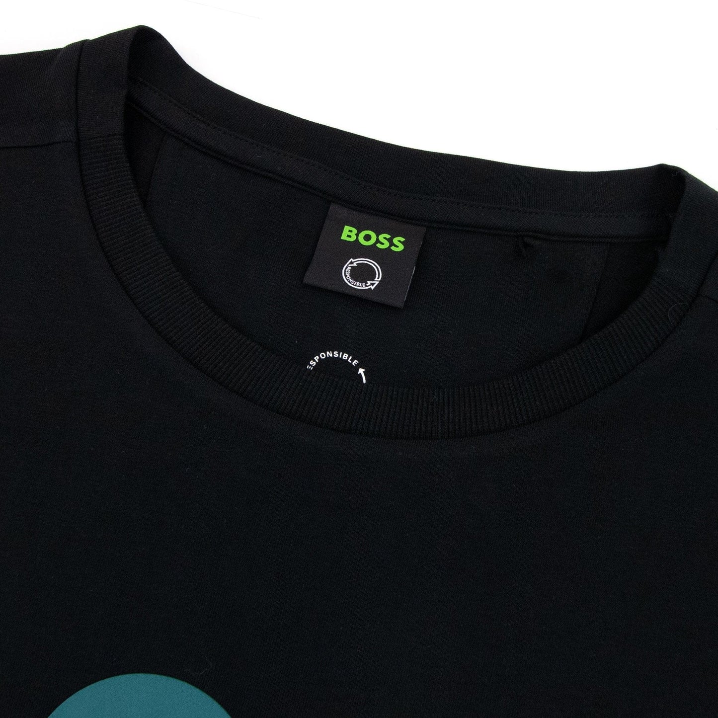 Hugo Boss Tee 3 Artwork Logo T Shirt Black 001