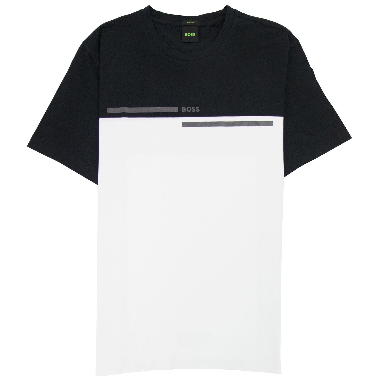 Hugo Boss Tee 4 Logo Print T Shirt Black/White 001