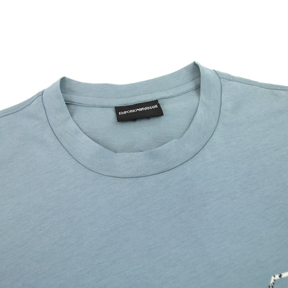 Emporio Armani Pima-jersey T-shirt With Graffiti Logo Green