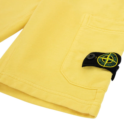 Stone Island Junior S/s Shorts Yellow V0030