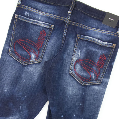 Dsquared2 Dark Splater Wash Cool Guy Jeans Navy Blue 470