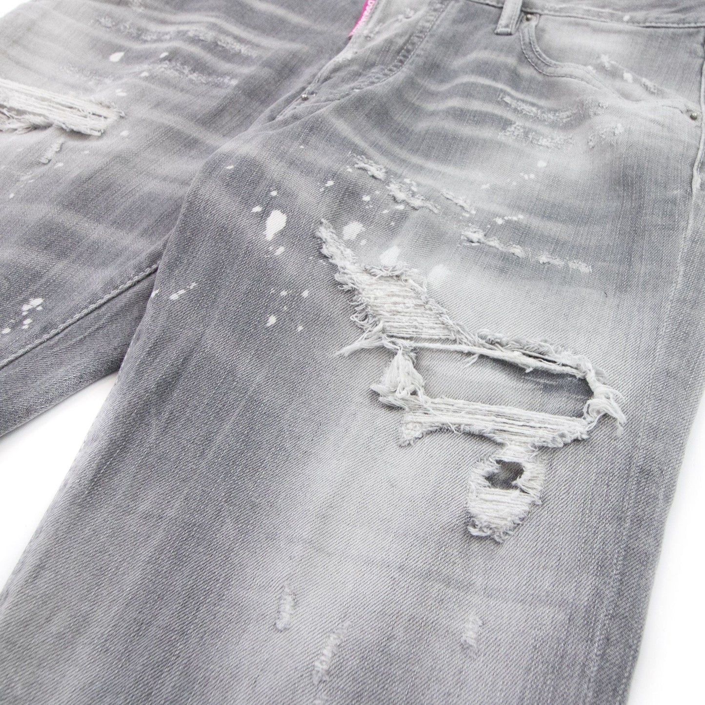 Dsquared2 Skater Denim Wash Ripped Jeans Light Grey 852