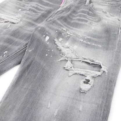 Dsquared2 Skater Denim Wash Ripped Jeans Light Grey 852