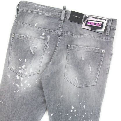 Dsquared2 Skater Denim Wash Ripped Jeans Light Grey 852