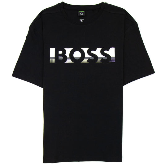 Hugo Boss Tee 1 Colour Block Logo T Shirt Black 001