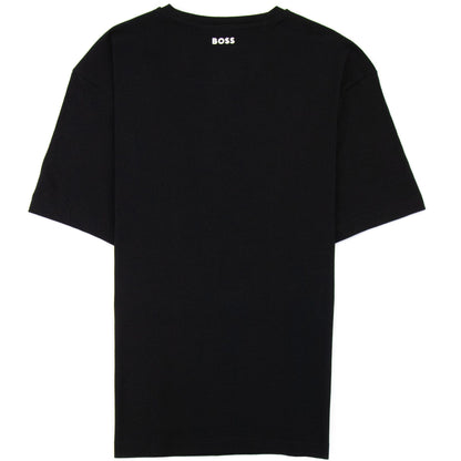 Hugo Boss Tee 1 Colour Block Logo T Shirt Black 001