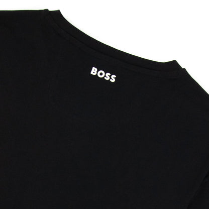 Hugo Boss Tee 1 Colour Block Logo T Shirt Black 001