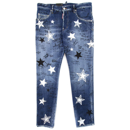Dsquared2 Skater Star Wash Jeans Navy Blue 470