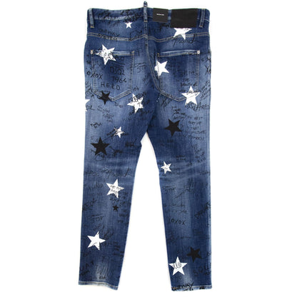 Dsquared2 Skater Star Wash Jeans Navy Blue 470
