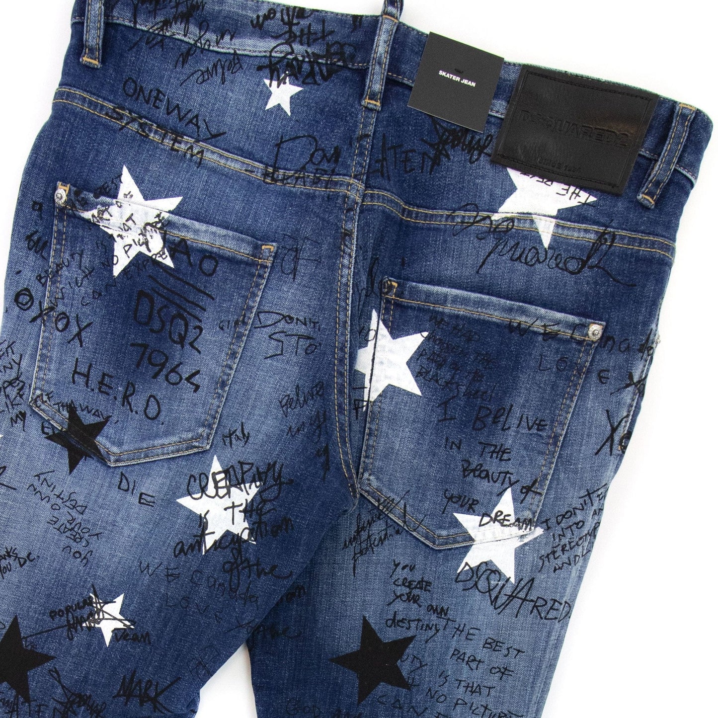 Dsquared2 Skater Star Wash Jeans Navy Blue 470