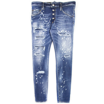 Dsquared2 Super Twinkey Ripped Jeans Navy Blue 470