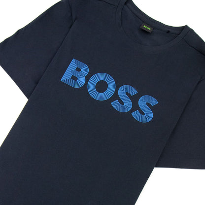 Hugo Boss Tee 6 Logo T Shirt Dark Blue 402
