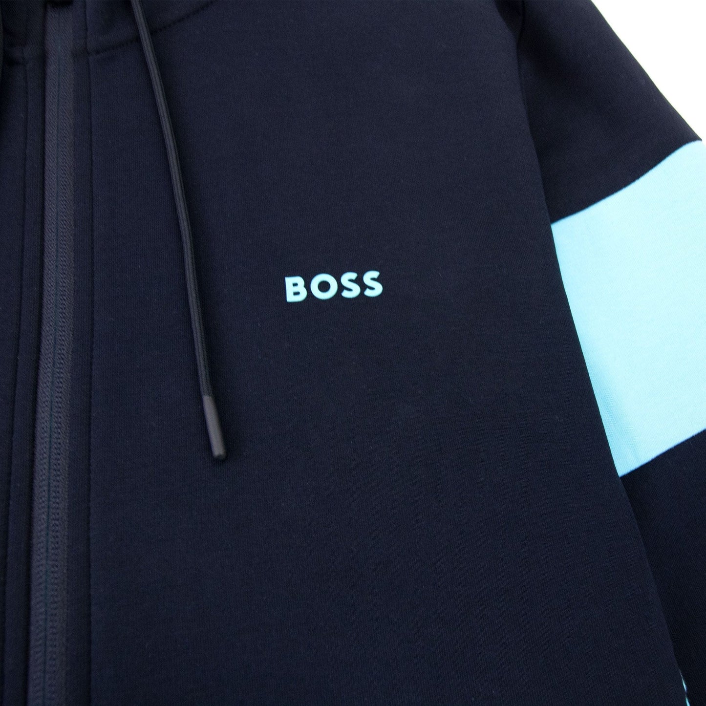 Hugo Boss Contrast Inserts Logo Tracksuit Dark Navy 402