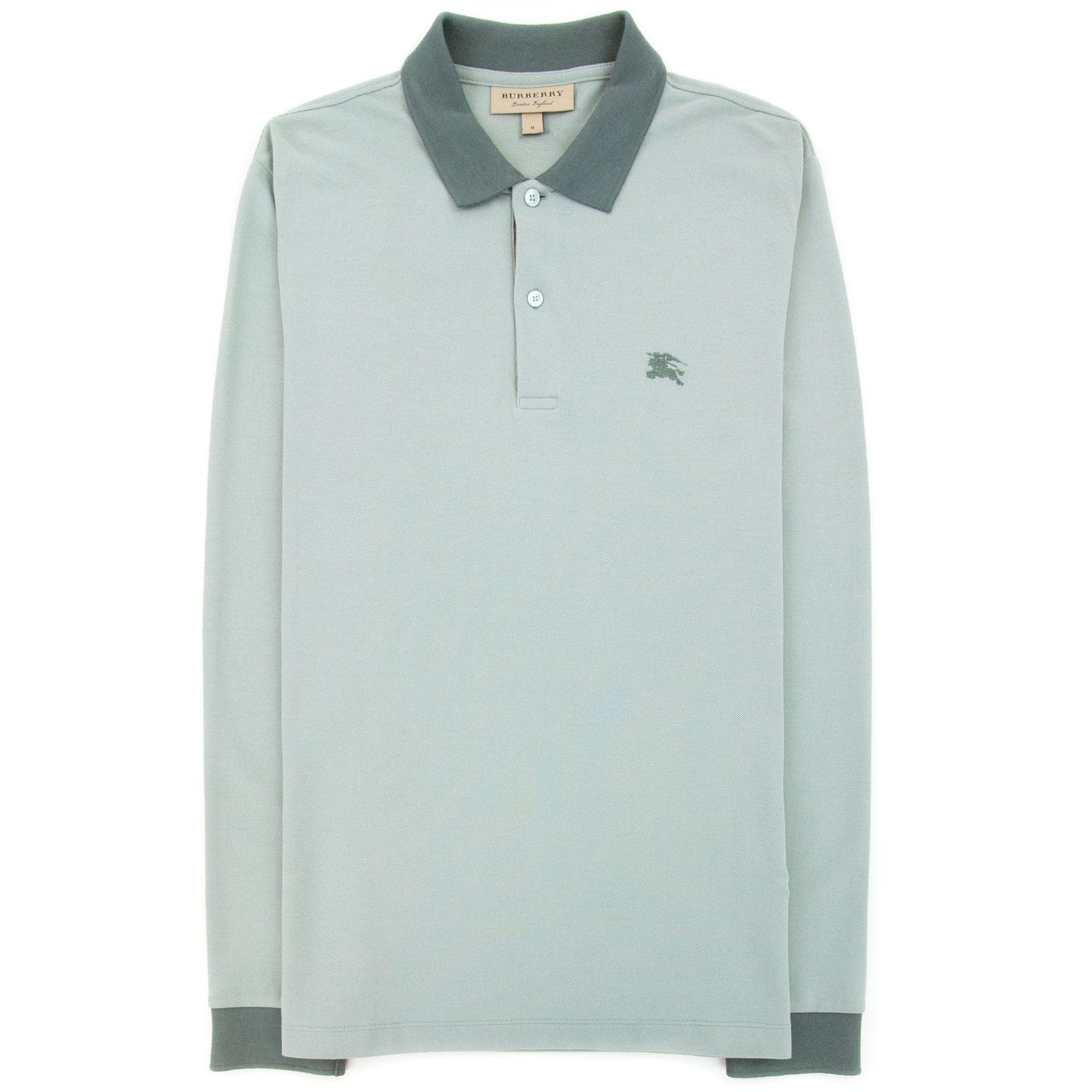 Burberry Lawford L/s Polo Eucalyptus Green